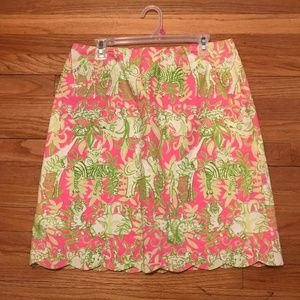 Lily Pulitzer Pink and Green Summer Skirt